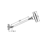 Nero X Plus All Directional Shower Rose and Arm - Matte Black